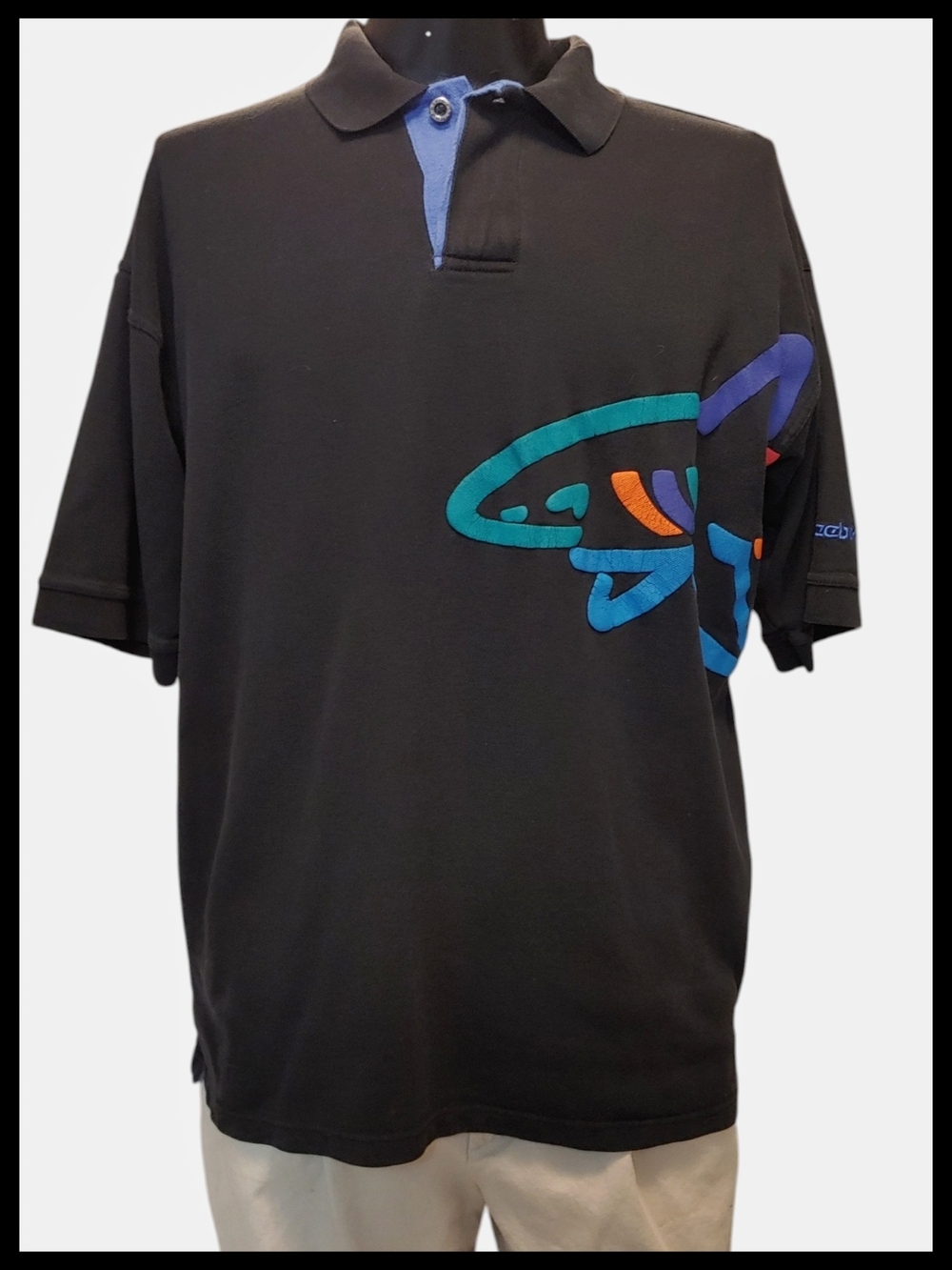 Vintage Greg Norman Reebok Shark Golf Golfer Polo Shirt
